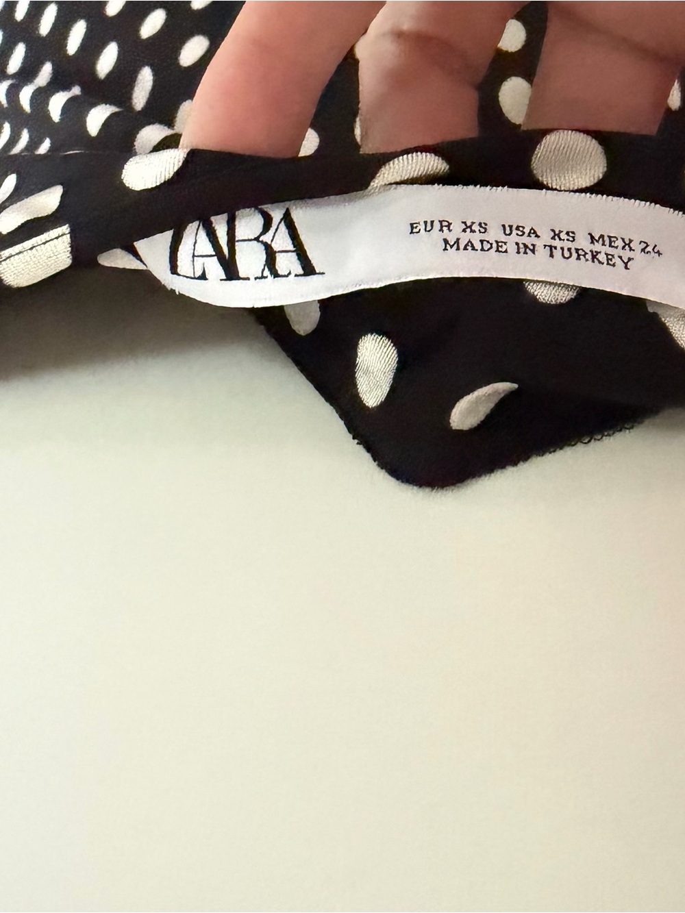 Women’s Zara Black & White Polka Dot Slip Dress - Picture 3 of 3